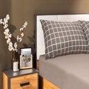 Ver imagem 3 de Jogo de Cama Portallar Queen Malha 100% Algodão Premiun Classic Laura 3 Peças Capuccino