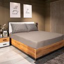 Ver imagem 1 de Jogo de Cama Portallar Queen Malha 100% Algodão Premiun Classic Laura 3 Peças Capuccino