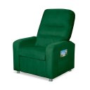 Ver imagem 2 de Poltrona  Papai Confortável Suede Verde Sistema encosto reclinável e inclinável mecanismo manual