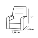 Ver imagem 5 de Poltrona  Papai Confortável Suede Verde Sistema encosto reclinável e inclinável mecanismo manual