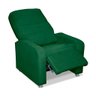 Poltrona  Papai Confortável Suede Verde Sistema encosto reclinável e inclinável mecanismo manual - 1