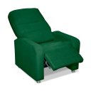Ver imagem 1 de Poltrona  Papai Confortável Suede Verde Sistema encosto reclinável e inclinável mecanismo manual