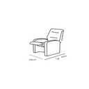 Ver imagem 6 de Poltrona  Papai Confortável Suede Verde Sistema encosto reclinável e inclinável mecanismo manual