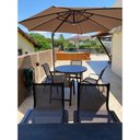 Ver mais imagens de Conjunto de Mesa 1,20m Ripada + 4 Cadeiras Aluminio Piscina Jardim Bege Claro