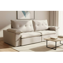 Ver imagem 1 de Sofá Luxo Dubai Retrátil e Reclinável Pillow 18cm Molas Ensacadas e Braços Almofadados 2,30m