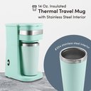 Ver imagem 5 de Elite Gourmet Ehc113m Cafeteira Elétrica Compacta 14oz Menta