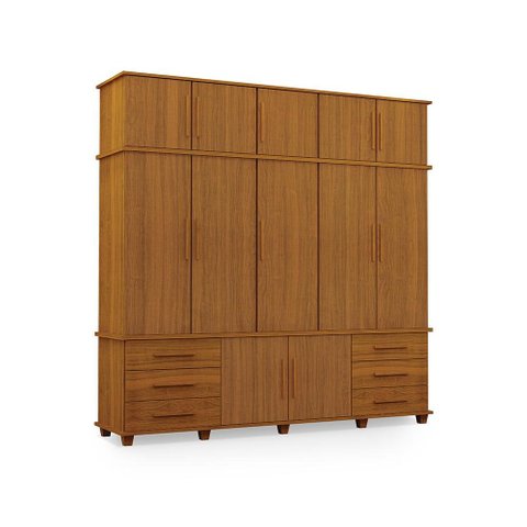 Guarda-roupa com 5 Portas Berlim Carvalho New