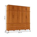 Ver imagem 3 de Guarda-roupa com 5 Portas Berlim Carvalho New