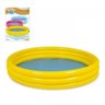 PISCINA INFANTIL 118 LITROS GRANDE 99CM VERAO BOIA INFLAVEL AMARELO BEBE 3 ANEIS REDONDA - 1