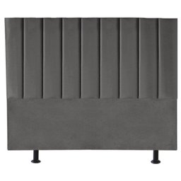 Cabeceira Cama Box Queem Estofada Carla 160cm Suede:cinza Escuro - 1