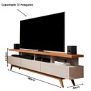 Ver imagem 3 de Rack1.80 P/tv até 72 Polegadas Off White Freijó Vivare Wood