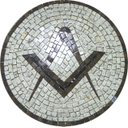 Ver imagem 1 de Piso Maçom em Mosaico Esquadro e Compasso Ii 100cm