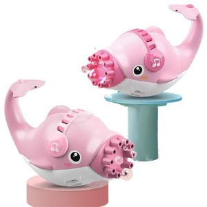 Golfinho Bolhudo Lança Bolhas Sabão Criança Infantil Rosa