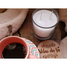 Vela Aromática Perfumada Branca Copo 265ml Com Aroma De Alecrim - 3