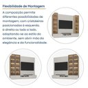 Ver imagem 6 de Rack com Painel TV até 75 Polegadas 2 Cristaleiras LED e Portas Reflecta 100% MDF 270CMX217CM Astro
