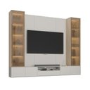 Ver imagem 3 de Rack com Painel TV até 75 Polegadas 2 Cristaleiras LED e Portas Reflecta 100% MDF 270CMX217CM Astro