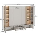 Ver imagem 4 de Rack com Painel TV até 75 Polegadas 2 Cristaleiras LED e Portas Reflecta 100% MDF 270CMX217CM Astro