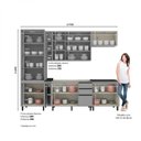 Ver imagem 4 de Cozinha Completa 7 Peças 12 Portas 3 Gavetas com Cristaleira de Vidro Belize