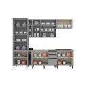 Ver imagem 3 de Cozinha Completa 7 Peças 12 Portas 3 Gavetas com Cristaleira de Vidro Belize