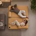 Ver imagem 7 de Sofá Cama Orbe 1,90m Xpand Tech Tecido Boucle Caramelo Cama Inbox