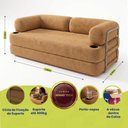 Ver imagem 2 de Sofá Cama Orbe 1,90m Xpand Tech Tecido Boucle Caramelo Cama Inbox