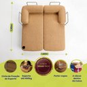 Ver imagem 3 de Sofá Cama Orbe 1,90m Xpand Tech Tecido Boucle Caramelo Cama Inbox