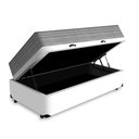 Ver imagem 2 de Cama Box com Baú Solteiro + Colchão de Molas Ensacadas - Probel - Evolution 88x188x74cm:branco