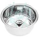 Ver imagem 1 de Resistência À Corrosão! Cuba Redonda de Inox C/ Aço 304 - 30x15cm