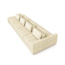 Ver imagem 5 de Sofá Ilha com Encosto e Almofadas Móveis Olimpo 465cm Modulado Bouclê Off White G45 - Gran Belo