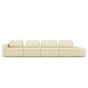 Ver imagem 6 de Sofá Ilha com Encosto e Almofadas Móveis Olimpo 465cm Modulado Bouclê Off White G45 - Gran Belo