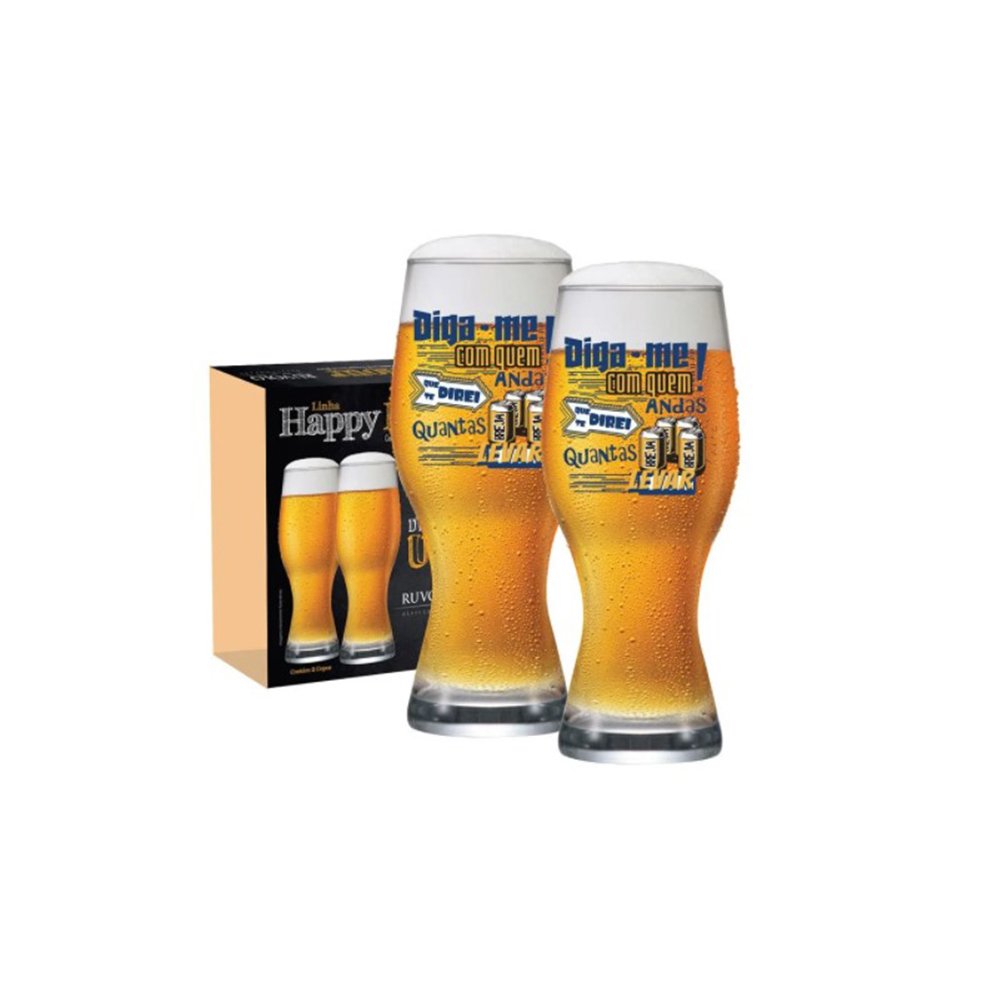 Copo de Vidro de Cerveja Atlanta Diga-me 450ml 2pcs