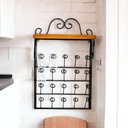 Ver imagem 5 de Porta Copos de Parede Rústico Ferro e Madeira Artesanal para 20 Copos