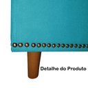 Ver imagem 4 de Calçadeira Recamier Baú Casal King 195cm Diana Suede Azul Turquesa - DS Estofados