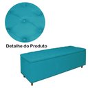 Ver imagem 3 de Calçadeira Recamier Baú Casal King 195cm Diana Suede Azul Turquesa - DS Estofados