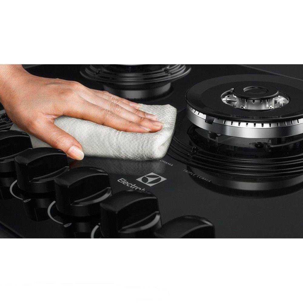 Cooktop A Gás 5 Bocas Tripla Ke5tp Electrolux Preto 110V MadeiraMadeira