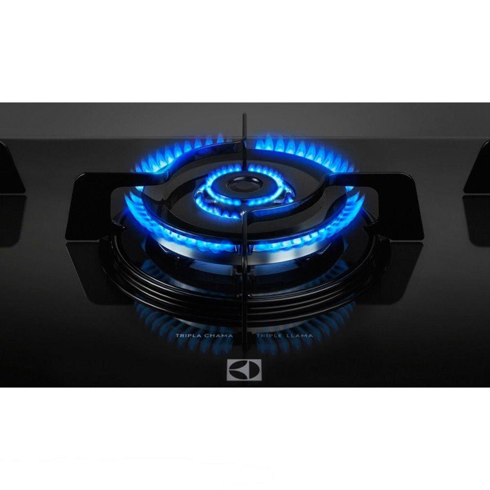 Cooktop A Gás 5 Bocas Tripla Ke5tp Electrolux Preto 110V MadeiraMadeira