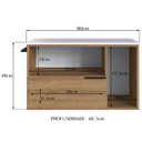 Ver imagem 3 de Gabinete para Banheiro 02 Portas 01 Gaveta 80cm Mel Branco Proddy