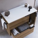 Ver imagem 5 de Gabinete para Banheiro 02 Portas 01 Gaveta 80cm Mel Branco Proddy