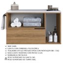 Ver imagem 4 de Gabinete para Banheiro 02 Portas 01 Gaveta 80cm Mel Branco Proddy