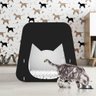 Casinha Esconderijo Para Gato Com Colchão 100% MDF Branca Preto Malu Shop Jm - 1