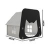 Casinha Esconderijo Para Gato Com Colchão 100% MDF Branca Preto Malu Shop Jm - 4
