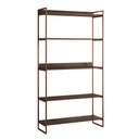 Ver imagem 2 de Estante Livreira Industrial Guaecá 180x95 Multiuso para Sala e Quarto Decor - Cobre/imbuia