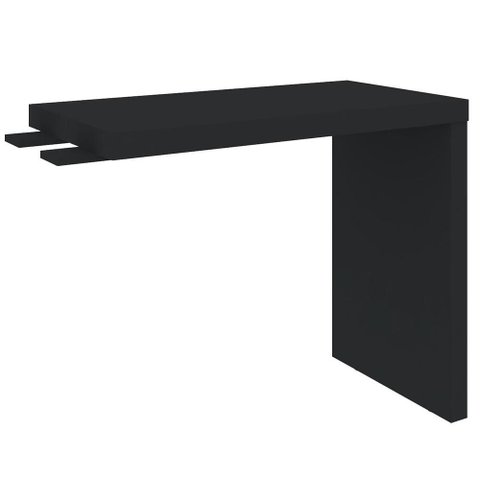 Mesa de Apoio Lateral para Escritório Tamburato Atria Executiva A02 Preto - Lyam Decor