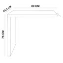 Ver imagem 5 de Mesa de Apoio Lateral para Escritório Tamburato Atria Executiva A02 Preto - Lyam Decor