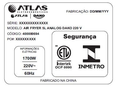 Air Fryer Dako 5 Litros com Painel Analógico 220v - 11