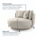 Ver imagem 6 de Poltrona Redonda Decorativa 2 Lugares com Almofadas 150cm Soho