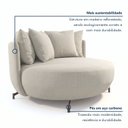 Ver mais imagens de Poltrona Redonda Decorativa 2 Lugares com Almofadas 150cm Soho