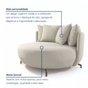 Ver imagem 6 de Poltrona Redonda Decorativa com 6 Almofadas 150cm Soho Confort