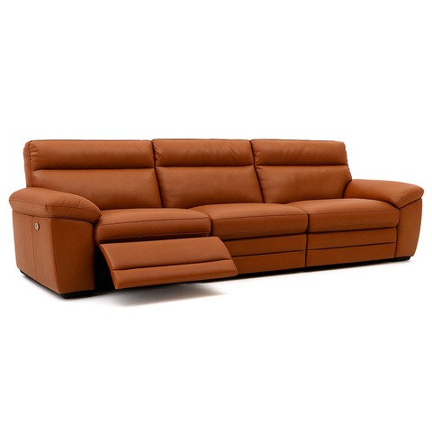 Sofá Collet Elétrico em Couro Amarula – Conforto Premium e Design Contemporâneo Minuano Decor em Cou