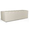 Calçadeira Recamier Baú para Cama Queen Dália 160x50 Cm W01 Linho Champagne - Lyam - 1